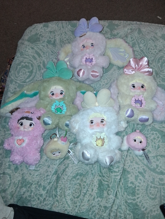 Nommi Other - Plush Pastel Bunny & Bear Kids Toy Set - White, Pink, Mint NOMMI